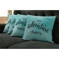thumbnail image 5 of Ambesonne Adventure Throw Pillow Cover 4 Pack, Blue Abstract, 16", Charcoal Grey and Turquoise, 5 of 5