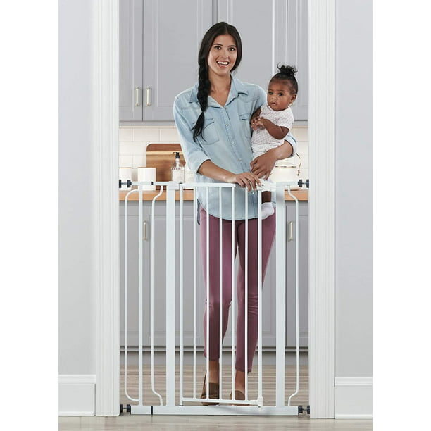 Regalo Easy Step Extra Tall Walk Thru Baby Gate Includes 4 Inch Extension Kit Pack Of Pressure Mount And Wall Cupounting Com - Baby Gate Wall Mount Bracket