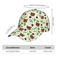 thumbnail image 2 of Pofeuu Cute Bear Print Adult Adjustable Embroidered Graphic Baseball Hat for Men and Women, 2 of 6