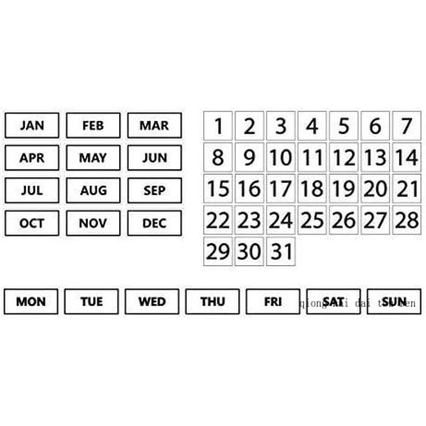 Whiteboard Calendar Bundle (Dates, Days Of The Week, Months) By