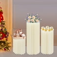 thumbnail image 2 of Dwellnix Cylinder Pedestal Wedding Cake Flowers Display Stand Decoration Dessert Table, 2 of 7