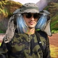 thumbnail image 5 of Xfvqtps Solar Fan Hat Fishing Hat Visor Hat with Fan Wide Brim Neck Protect UV Protection Summer Visor Solar Powered and USB Charging for Fishing Camping, 5 of 6