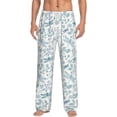 thumbnail image 1 of Kdxio Dragonfly Pattern Men's Pajama Pants, Elastic Waist with Drawstring and Pockets, Comfortable Loungewear-Large, 1 of 6