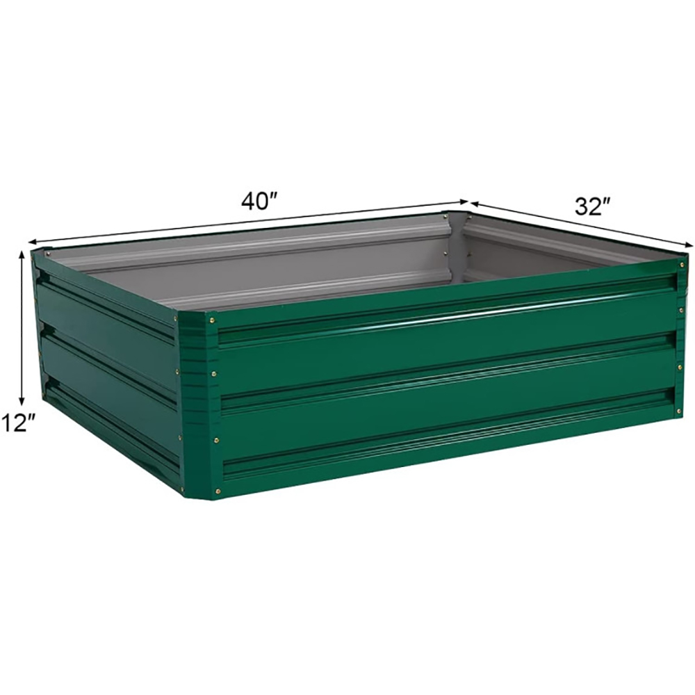 Topcobe 40 Inch x 32 Inch Patio Raised Garden Bed for Vegetable Flower Planting, Raised Garden Beds Outdoor, Planters for Plants