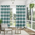 thumbnail image 3 of Exclusive Home Curtains Cabana Stripe Indoor/Outdoor Light Filtering Grommet Top Curtain Panels, 54"x108", Teal, Set of 2, 3 of 7