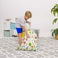 thumbnail image 2 of Posh Creations Twist Bean Bag Chair Lounger, Medium, Kids, 3 ft, Canvas, Gray Stripes, 2 of 2