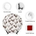 thumbnail image 4 of Gaeub Chickens Print Ceramic Plate,Dinner Plates,Bone China Decorative Plates with Display Stand,Art Ceramic Ornaments for Wall Hanging Decoration-6in, 4 of 6