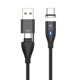 thumbnail image 1 of Línea de carga rápida tipo C de dos cabezales PD100W60W, línea de datos de atracción magnética, línea de carga magnética, línea de carga flash 20V5A3A, 1 of 1