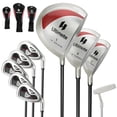 thumbnail image 1 of Costway 9 PCS Women's Complete Golf Club Set Right Handed with 460cc Alloy Driver Irons Red, 1 of 10