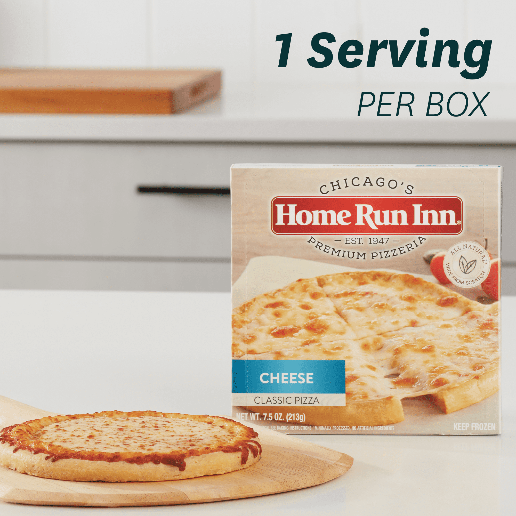 Home Run Inn Mini Personal Pizza, Classic Crust Cheese Pizza, Tomato Sauce, 7.5 oz, (Frozen)