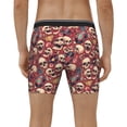 thumbnail image 4 of Rateoe Skull record Guitar music Print Men’s Underwear Boxer Briefs Soft Comfortable Underwear Boxer Briefs, Long Leg Briefs,Anti-chafing Boxer Briefs, 4 of 7