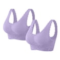 thumbnail image 1 of Bras for Women A 2 Piece Set Of Side Buttoned Front Sports Bra Without Rims Adjustable Folding Lace Yoga And Running Vest XXXXL, 1 of 6