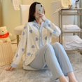 thumbnail image 1 of Pijama de mujer de primavera y otoño, cárdigan de manga larga, ropa de casa, traje de otoño e invierno, 1 of 1