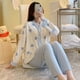 thumbnail image 1 of Pijama de mujer de primavera y otoño, cárdigan de manga larga, ropa de casa, traje de otoño e invierno, 1 of 6
