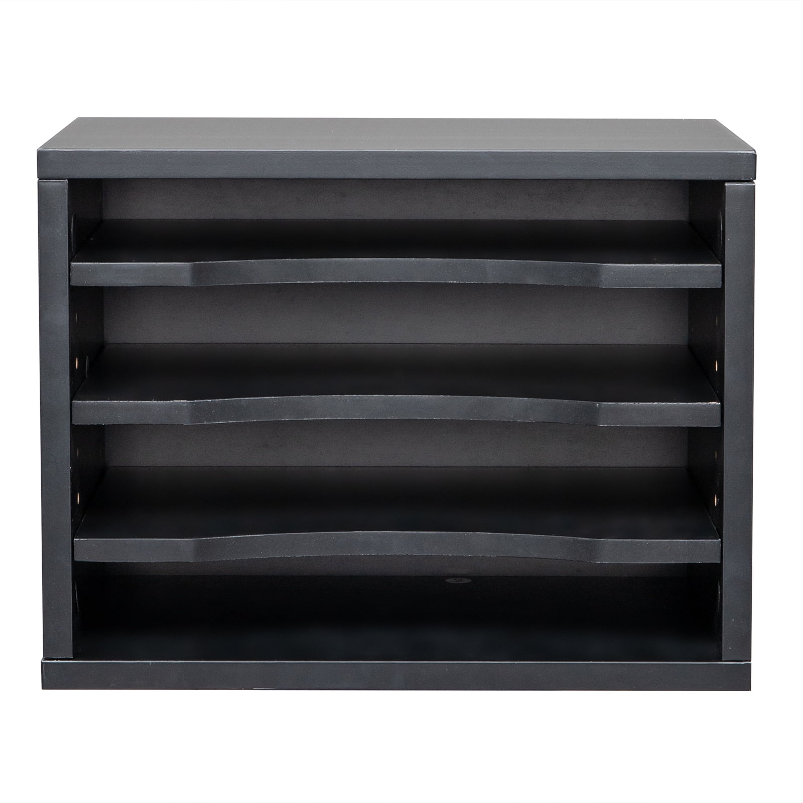 Private Jungle Desk File Sorter Organizer, Document Letter Mail Tray Sorter with 4 Adjustable Shelves Home Office, Black Private Jungle Desk File Sorter Organizer, Document Letter Mail Tray Sorter with 4 Adjustable Shelves Home Office, Black