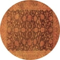 thumbnail image 1 of Ahgly Company Indoor Round Oriental Brown Industrial Area Rugs, 7' Round, 1 of 4