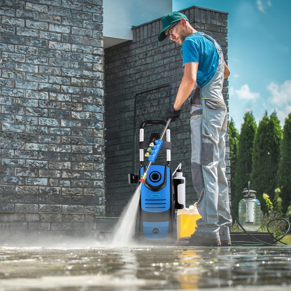 Electric Pressure Washer, 2.1GPM Electric Pressure Cleaner Machine with 4  Nozzles Foam Cannon, 2000W High Power Washer with Soap Tank, IPX5 Car Wash  Machine /Car/Driveway/Patio Clean 