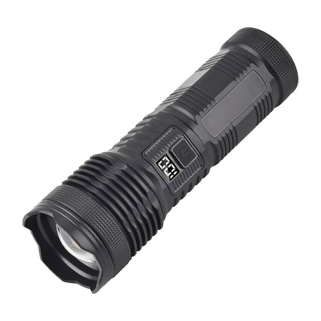 Birdeem White Light Yellow Light Telescopic Zoom Strong Light Flashlight with Battery Level Display Usb Charging Long-Lasting Flashlight