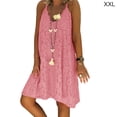 thumbnail image 1 of Vestido de mujer con cuello en V, ropa de verano de encaje, vestido sin mangas sexy de talla grande, rosa, XXL Methold AP002065-13, 1 of 6