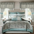 thumbnail image 5 of Madison Park Luxury 24PCs Comforter Set with Window Curtains,Room in a Bag,24 pieces-Teal,Queen, 5 of 7