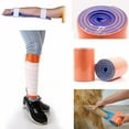 thumbnail image 4 of Emergency Splint - 36" Universal Aluminum Rolled Splint Flexible Resuable Medical Moldable Splint Compact Portable First Aid Suppliers for Camping Hiking (Orange&Blue, Width 4.3"), 4 of 5