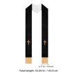thumbnail image 2 of UPGRATOR Chal Reversible Para Ceremonia De Con Cruz Bordada Y Borlas Elegantes, 2 of 8