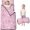 Princess and Castle Pink Pattern-1, variant on Princess and Castle Pink Pattern Teens Toddler Nap Mat with Pillow, Sleeping Mat Bag for Preschool Daycare 59"x22"