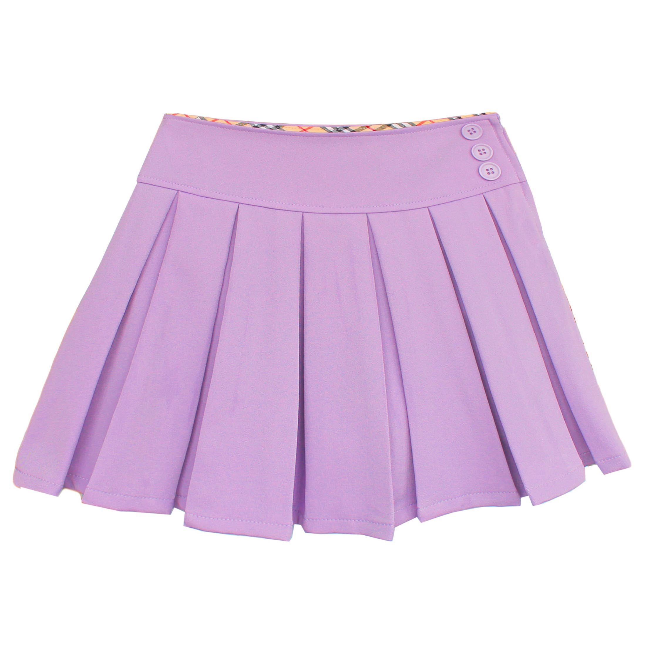 Bienzoe Girl's Classical Pleated School Uniform Dance Skirt Cassis 6 ...