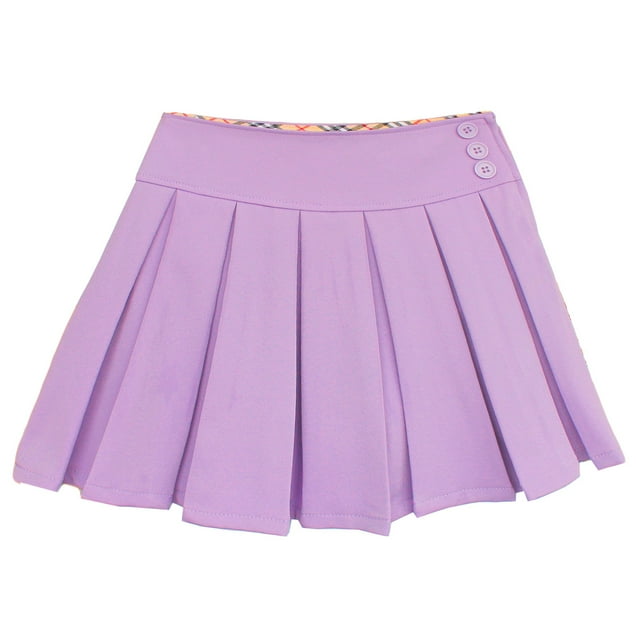 Bienzoe Jupe de Danse Classique Plissée d'Uniforme Scolaire pour Fille Cassis 12