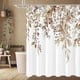 thumbnail image 1 of Brown Eucalyptus Shower Curtain, Watercolor Plant Leaves with Floral Bathroom Shower Curtain Set with Hooks, 72x72, 1 of 4
