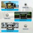 thumbnail image 5 of Domi Outdoor Living 10’ x 10’ Hardtop Gazebo Aluminum Frame Canopy with Netting & Curtains, Outdoor Permanent Metal Pavilion with Galvanized Steel Double Roof for Patio Lawn and Garden, Gray, 5 of 8