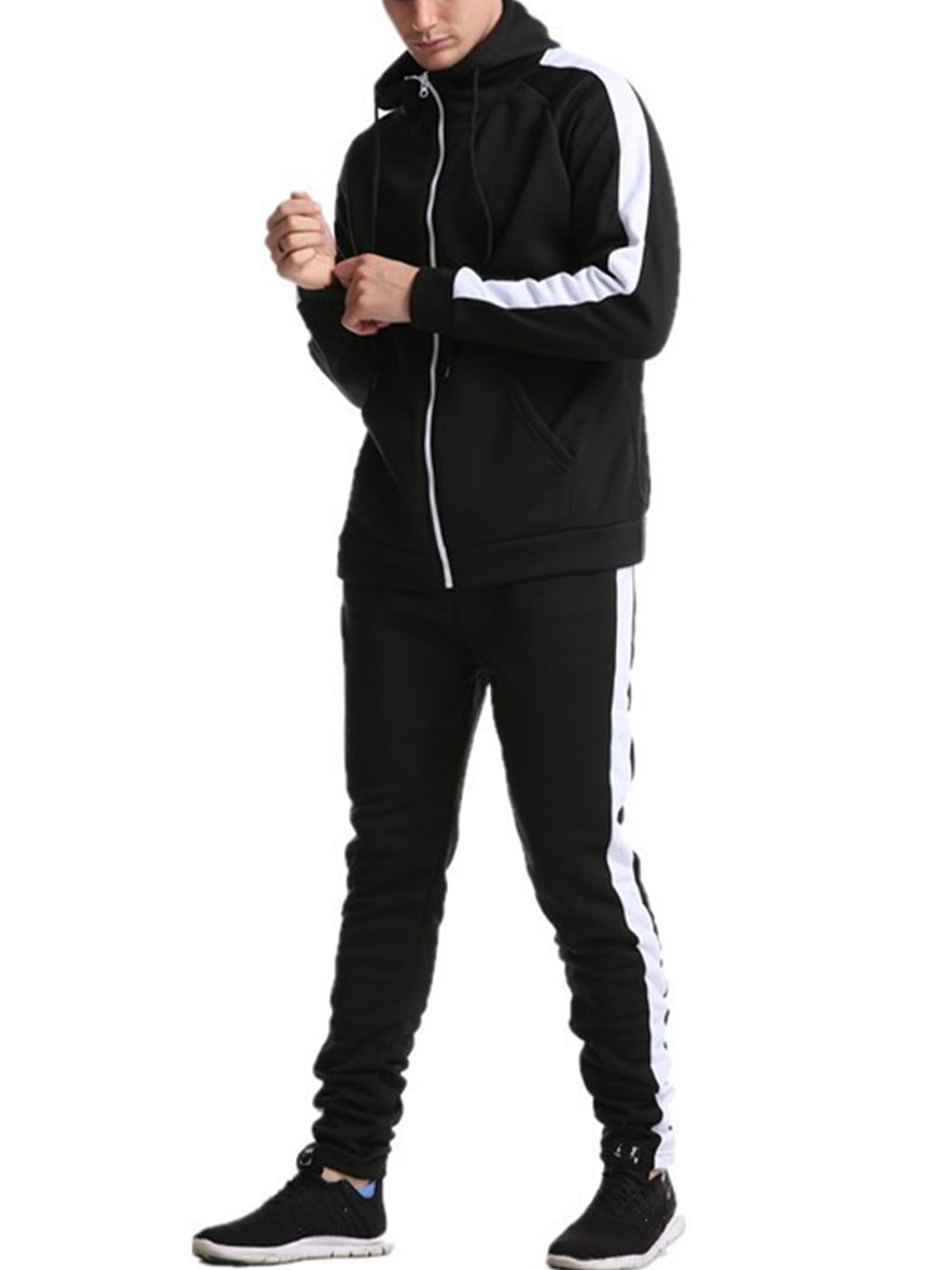 Capreze Mens Sweatsuits 2 Piece Hoodie Tracksuit Sets Casual Comfy