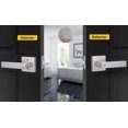 thumbnail image 5 of Straight Style Door Lever KeyedAlike Entry Function Door Handle Exterior Interior Entry Lock with Keys Matte Door Handleset, 5 of 5