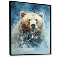 thumbnail image 2 of Designart "Abstract Dynamic Bear I" Animals Bear Floater Framed Wall Decor, 2 of 5