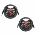 thumbnail image 2 of 2 Pack Pig Hog Instrument Cable Amp Grill 1/4' to 1/4' Right Angle 10 ft., PCH10AGR, 2 of 4