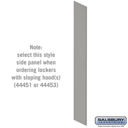 Salsbury Industries 44434GRY Side Panel - for Heavy Duty Plastic Locker - with Sloping Hood - Gray