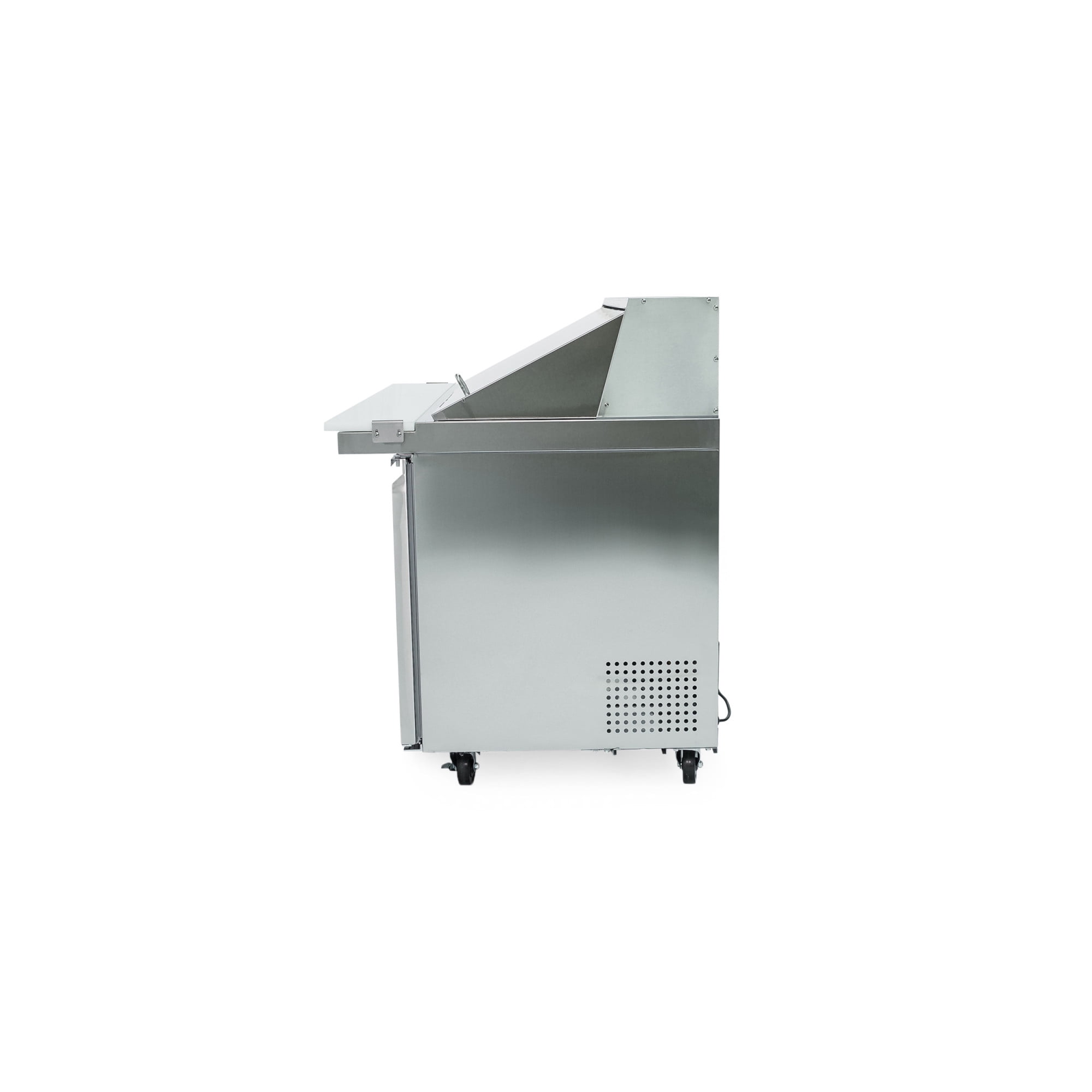 Norpole 60 in. W 15 cu. ft. 2-Door Mega Top Prep Table Commercial Refrigerator in Stainless Steel in Stainless Steel