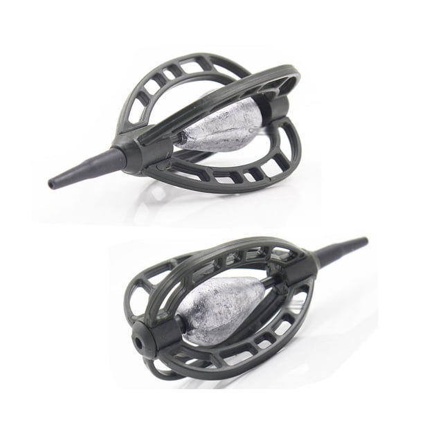 Advancent Alimentador de pesca de método en línea, cebo de agua dulce para agua de mar, soporte de jaula para señuelos, accesorio de Pescar