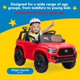 thumbnail image 6 of Sakiyr Licensed Toyota Tacoma 12V Kids Ride On Car, Kids Electric Vehicles with Parent Remote Control Spring Suspension Safety Belt, Soft Start, Led Headlight, Age for 37-72 Months, 6 of 7