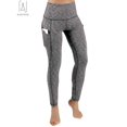 thumbnail image 1 of GustaveDesign High Waist Out Pocket Yoga Pants Tummy Control Leggings Power Stretch Athletic Pants Workout Running Sport Trousers "Gray, S", 1 of 10