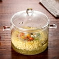 thumbnail image 3 of Lubelski 1300ml Glass Soup Pot Transparent Cooker Salad Instant Noodle Bowl Cooking Tool, 3 of 7