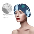 thumbnail image 4 of Kdxio Alpaca Astronaut in Space Print Shower Cap for Women,Elastic and Reusable,Double Waterproof Layers Bathing Hat, 4 of 9