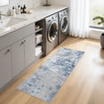 thumbnail image 5 of UERMEI 2x6 Washable Runner Rugs for Hallway, Modern Abstract Non Slip Indoor Rug for Entryway Doormats Bedroom Kitchen, Vacuum-Friendly Home Decor Carpet, Beige Brown, 5 of 7