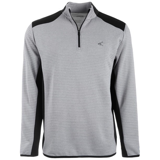 Attack Life By Greg Norman Men's Colorblocked Zip Sweater Gray Size Large