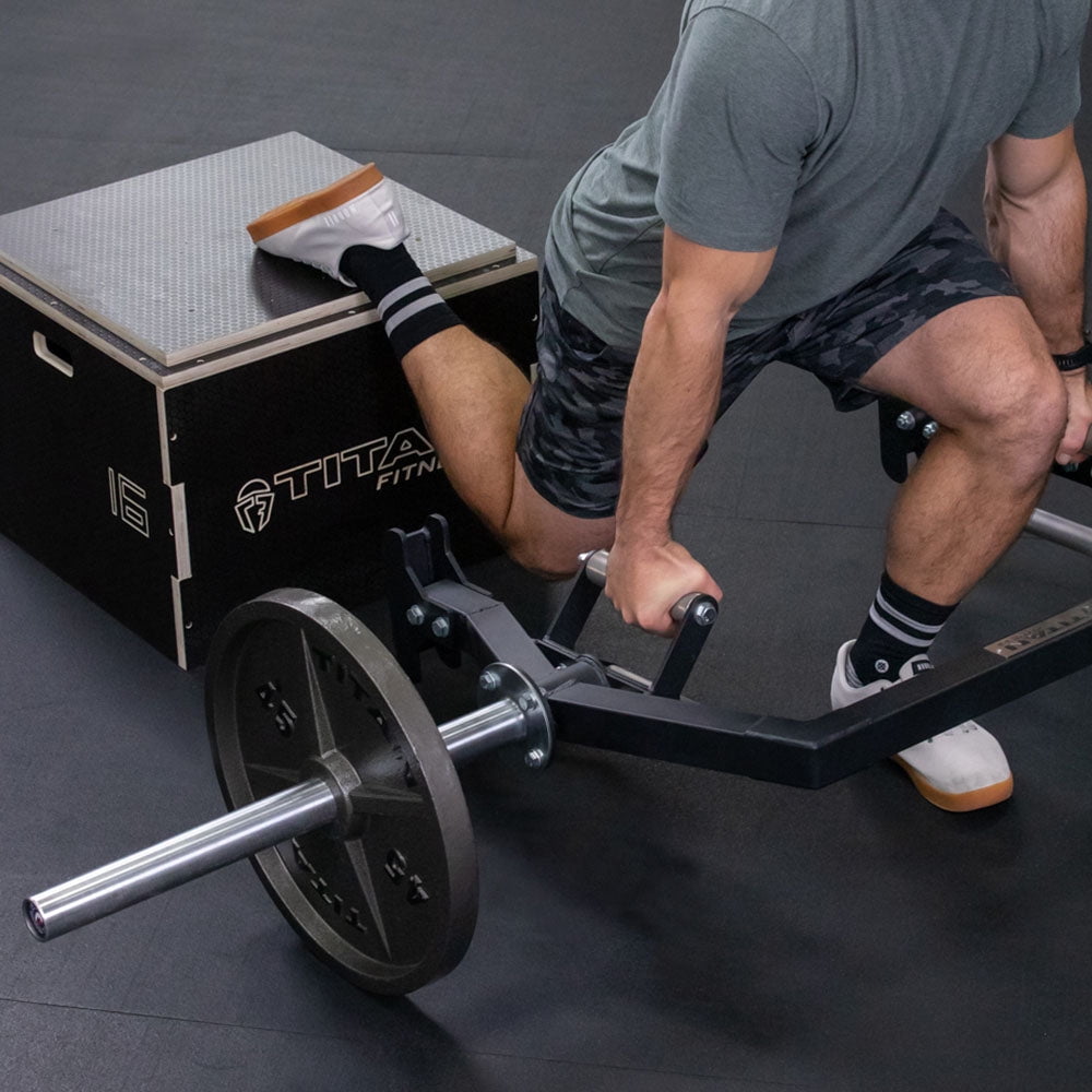 Titan Fitness Rackable Open Trap Bar, Rated 1,500 LB, Specialty Open-Ended Olympic Weightlifting Barbell, Built-In Jacks, 32mm 38mm Knurled Grips, Deadlift, Carries, Lunges, Squats