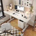 thumbnail image 2 of Study Computer Office Desk Reception Bedroom Standing Workstation Office Desk Student Scrivania Cameretta Modern Furniture My Lux Decor Round, 2 of 12