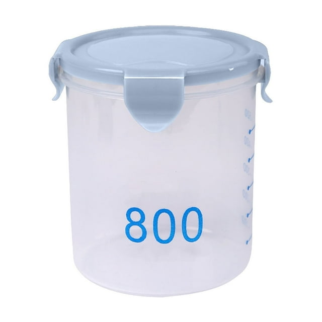 SDNall With Graduated Round Storage Jars Sealing Jars Plastic Kitchen with Lids Snack Jars Grains Storage Jars Storage Jars Yoghurt Cheese Cake Jars