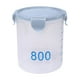 thumbnail image 2 of Frascos redondos graduados para almacenamiento de cocina con tapa | Recipientes de plástico para refrigerios, cereales y repostería | Azul claro | 800 ml, 2 of 6