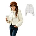 thumbnail image 2 of Kogui Kids Faux Fur Jacket Ribbed Plush Open-Front Warm Winter Coat Girls Outerwear 7T 8T (White,7-8 Years), 2 of 9