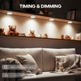 thumbnail image 4 of Under Cabinet Lighting 3-Pack Rechargeable Puck Lights with IR Remote Control, LED Motion Sensor light with Charging Station, Under Couter Lights for Kitchen/Stairs/Bedroom/Hallway/Wardrobe, 4 of 11